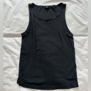 Black ribbed tank top j crew